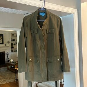 Draper James green Jean jacket/coat